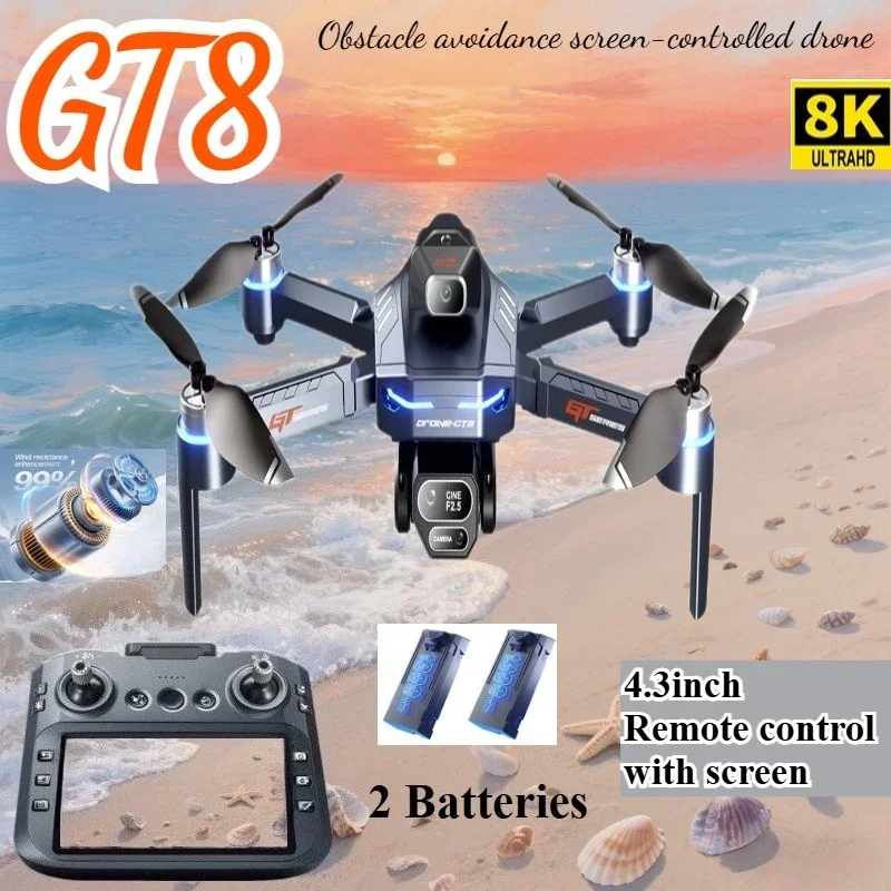 Drone Multispectral - Drone 4K HD GT8 Camera Obstacle
