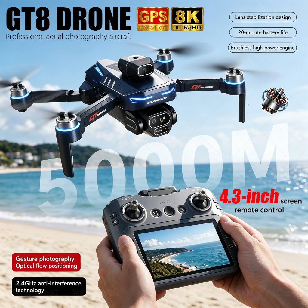 NEW GT8 HD RC Drone 4K Profess - đánh giá và giá Drone Multispectral